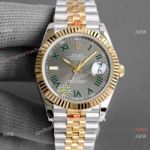 (TW) Swiss Copy Rolex Datejust II Green Roman Two Tone Watch 41mm